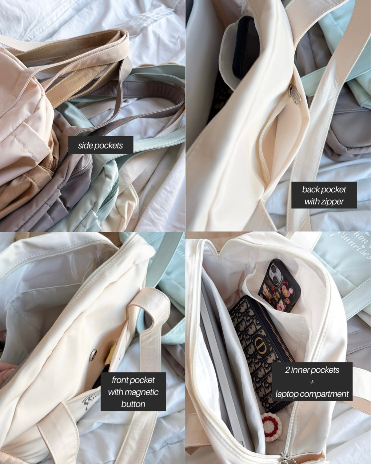 Journée Tote in Cream